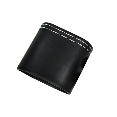 Copo de dados, copo de dados de couro silencioso de camada dupla de 2, 8 x 1, 4 polegadas, empilhável de portátil para bar, karaokê, poker, jogos de festa, conjunto, empilhável de