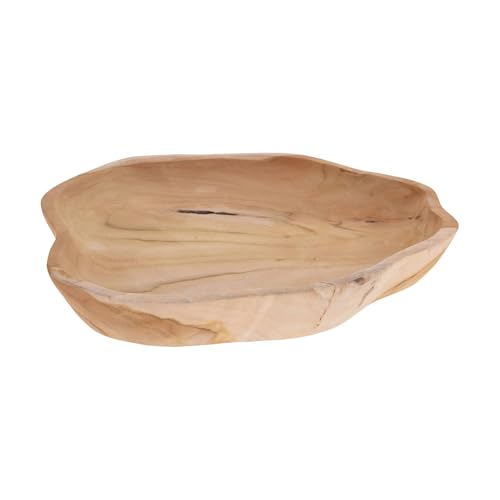 Well Home Cuenco de madera de raíz de teca 30x30x4cm