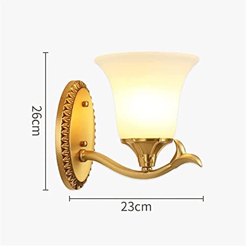 Lámpara de pared de latón Mid-Century con aplique LED de vidrio para salón 7