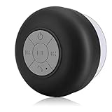 Caixa de Som Bluetooth à Prova D'água Alto-falante Portátil com Ventosa Som Estéreo para Banheiro Piscina e Área Externa (Preta)