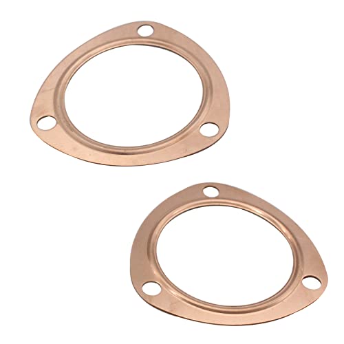 2pcs 3inch Copper Header Exhaust Collector Gaskets Reusable