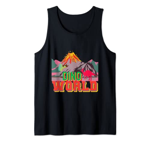 Dinosaurio Dino World Volcán con Lava Jurassic Camiseta sin Mangas