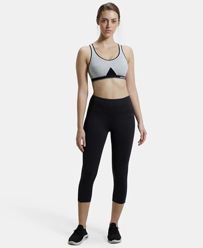Image of Jockey 1376 Active Bra | Wirefree | Non Padded | Full Coverage Slip-On with Wider Straps | Super Combed Cotton Elastane Fabric