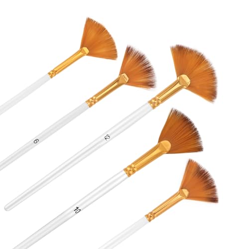 5 Pcs Soft Nylon Fan Brushes