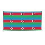 Flagge von Aserbaidschan bedruckte hängende Partyflagge, wetterwiderstandsfähiges, dekoratives Banner für romantischen Urlaub