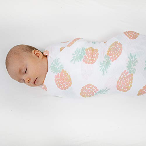 Image of aden + anais Swaddle Blanket, Boutique Muslin Blankets for Girls & Boys, Baby Receiving Swaddles, Ideal Newborn & Infant Swaddling Set, 4 Pack, Tropicalia
