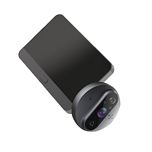 CUDDIKAJI Campainha LCD de 4,3 polegadas Olho mágico da porta de 160 graus Visualizador digital Câme