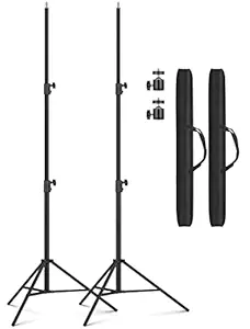 2 Packs Heavy Duty 9.2 Feet/110'' Light Photography Tripod Stand, Sdfghj Aluminum Spring Cushioned Lighting Stand with Carry Bag for Relfectors Portrait, Softboxes, Umbrellas, Backgrounds, 280CM