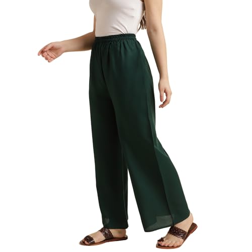 Image of Fabclub Women's Heavy Rayon Solid Plain Palazzo