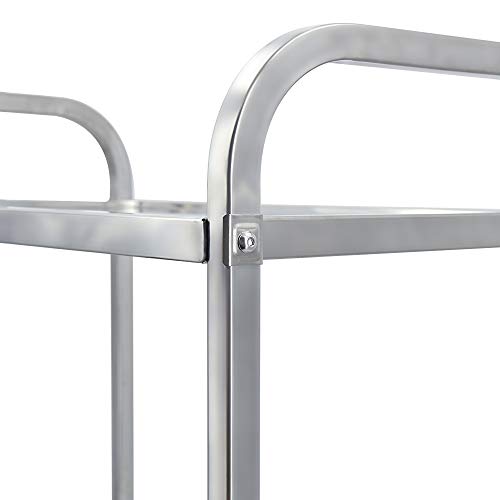 Taimiko Stainless Steel Utility Cart,2-Shelf Kitchen Trolley 300Lbs Capacity With Locking Wheels For Restaurant Hotel (L29.5''*W15.7''*W32.9'') #TOP3