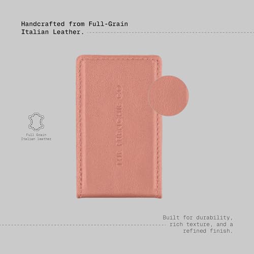 The Frenchie Co. - 2-in-1 AirTag Money Clip - Full-Grain Italian Leather - Dedicated Apple AirTag pocket for tracking - Slim magnetic cash holder for minimalist carry3