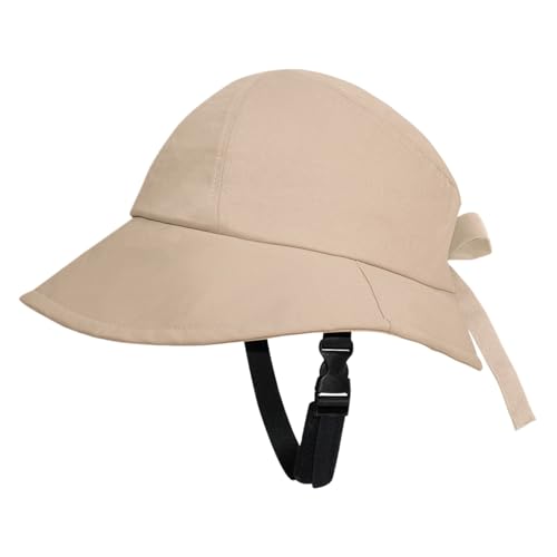 Casco de Bicicleta Borre Ancho protección UV UV en Forma Ajustable Hombo de Bicicleta de Ciclismo Combatado de Bicicleta de Sol, cómodo para Andar en Bicicleta Escolar (Caqui), Mujer de Casco de Bici