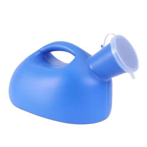 Garneck 1pezzi Bottiglia Urinaria Portatile Per Uomini Con Coperchio Orinatoio Da Esterno Ergonomico E Leggero Per Viaggi E Campeggio Blu