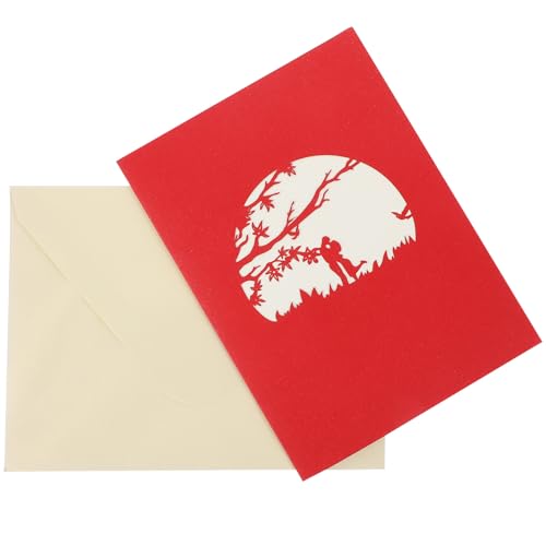 DECHOUS 3D�|�b�v�A�b�v�O���[�e�B���O�J�[�h �o�����^�C���f�[�̏j���J�[�h ���l��F�l�ւ̈���`�B�p