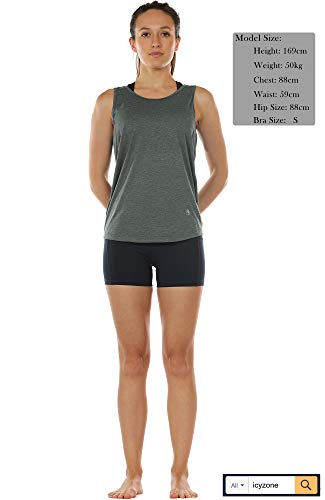 Image of icyzone Workout Tank Tops for Women - Open Back Strappy Athletic Tanks, Yoga Tops, Gym Shirts