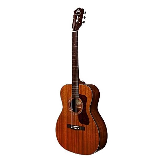 Guild Guitars OM-120 Acoustic Guitar, Natural, All Solid Woods, Westerly Collection, with Premium Gig Bag