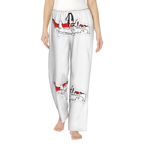 Pantalon de pyjama femme léger imprimé Indonésie taille S-3XL