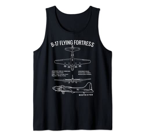 Vintage Guerra Mundial 2 Bombarderos USA WW2 Fortaleza voladora B-17 Camiseta sin Mangas