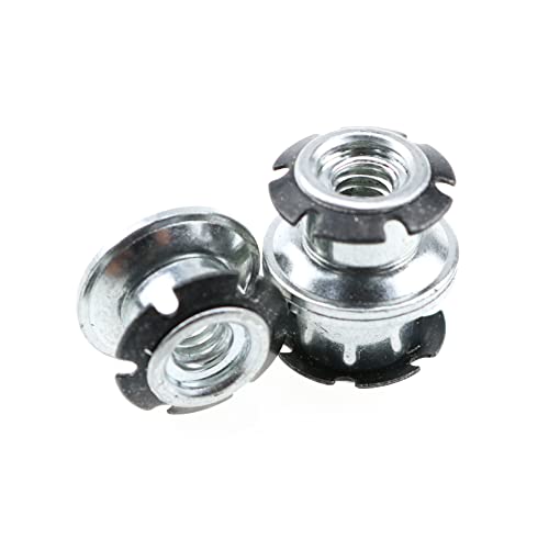 Image of MEETOOT 10pcs Round Tubing Inserts Threaded Tube Inserts Plum Blossom Shrapnel Bottom Plug Nut