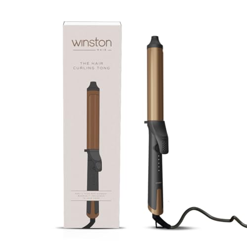WINSTON Hair Curler Tong with Adjustable Heat Setting | Hair Curler for Women with Fast Heating & Ceramic Coating Plate| Easy to Use Professional Curling Iron – 1 Year Warranty