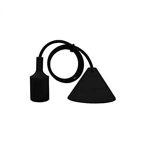  Pendente moderno nero da soffitto con cavo da 1 metro e portalampada E27 - GIGRA LINE WS-S01/NE