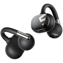 SoundPEATS Clip1 Clip-On Open-Ear Earbuds LDAC, 40H Playtime Black | Hi Res, Dolby Audio, Bluetooth 6.0, 12mm Dual Magnet, Ear Detection, IPX5 Waterproof, Wear Detection, Glasses-Friendly