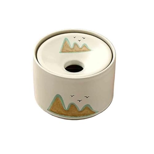 Ashtrays Ceramic Ashtray for Home Use in Living Room Round, Prevents Dust and Wind with Lid Decor