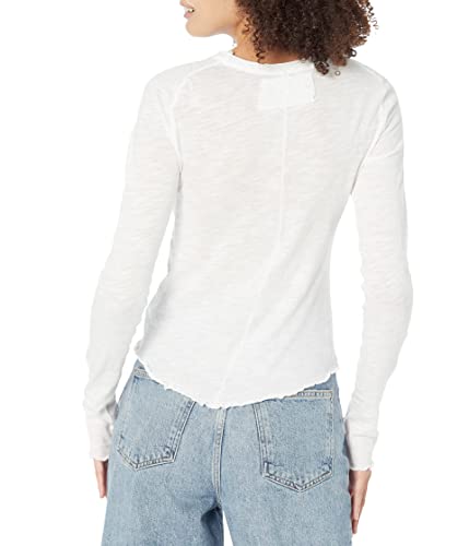 Free People Women's Be My Baby Long Sleeve, Ivory, White, M #TOP1