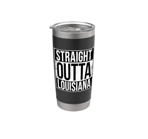 DROIT OUTTA LOUISIANA Gobelet isotherme en acier inoxydable double paroi