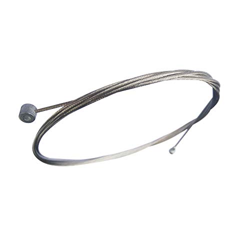 Albedel 10 Pcs 2M Long Universal Bicycle Bike Replaceable Brake Inner Wire Cable For Mountain Bike Road Bike Mtb + 10 Pcs Black Alloy Cable Cap End Tip Crimp #TOP1