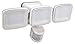 Globe Electric HZ-5833-WH LED Activated Security 3000 Lumen Triple Lamp Head Light and 240 Degree Motion Detection Zone up to 70 ft, White