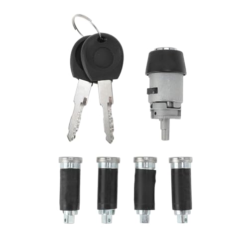 Image of Motoforti No.357905855A/357905855B Ignition Lock Cylinder and Door Lock for VW Transporter T4 1990-2003 Ignition Switch Cylinder with 2 Keys Set