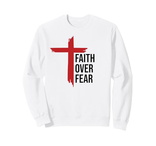 Jesus Faith Over Fear Red Christian Cross Bible Psalms 118:6 �g���[�i�[
