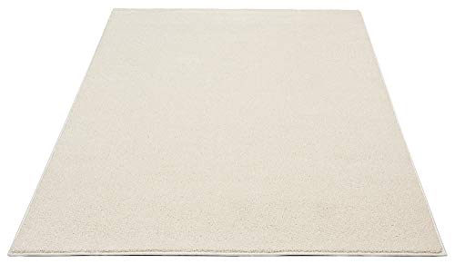 the carpet Marley eleganter Designer Teppich Wohnzimmer, weicher & pflegeleichter Kurzflor Wohnzimmerteppich in Creme, Teppich 200 x 290 cm