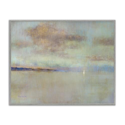 Abstract Ocean Sailboat Nautical, 16 x 20 Inch Framed Giclée Print