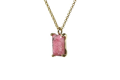 Collier rhodonite contre le stress : bijou en cristal fait main pour femme