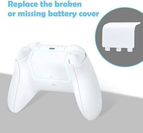 Lot 6 Replacement Battery Cover for Xbox Series S/X Controller,Mcbazel Battery Back Cover Door Lid Accessories Shell Cover Part for Xbox Series S/Xbox Series X Controller- White