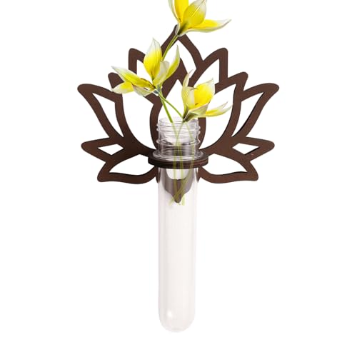 Duroecsain Jarrón de tubo de ensayo, plantador de vidrio de ensayo – Maceta de tubo de ensayo para propagación de plantas, jarrón transparente para montaje en pared, planta hidropónica en forma de