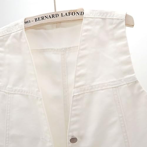 Chaleco vaquero mujer 2026 ropa vaquera sin mangas chalecos cuello V 6