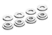 Corally COR00180-078 Shock Body Insert Washer Composite - 8 Piece