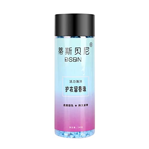 AMISENK Perlas duraderas de 240 g, suavizante de ropa, potenciadores de aroma para lavadora, detergente y difusor de ropa