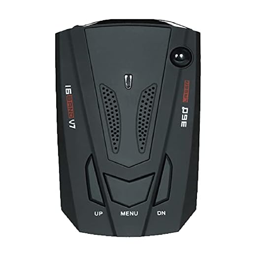 Mothcattl Détecteur De Radar De Vitesse V7 12V 360 Degrés, Détecteur De Radar Laser - Détection Longue Portée, Alertes Vocales, Alertes De Lumière Rouge Et De Radars Noir