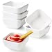 Belinlen 3 Ounce 6 Pack Ceramic Dip Bowls Set Porcelain Dip Mini Bowls Soy Sauce Dish/Bowls - Good for Tomato Sauce, Soy, BBQ and Other Party Dinner (White)