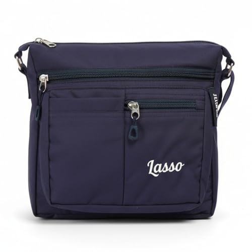 Image of Lasso Sling Bag For Women with Adjustable Strap Stylish Ladies Crossbody Polyester Sling Bag for Office, Causal, Travel & College | 5L Capacity & 5 Multiple Pockets (4 Zip & 1 Open Pocket)