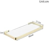 Kelelife Fürdőszobai Fali Polc Üveg Rozsdamentes Acél 45cm Korláttal 2