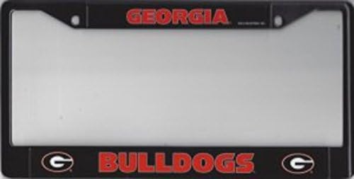 212 Main FBC110120 Georgia Bulldogs Black License Plate Frame, Free Screw Caps