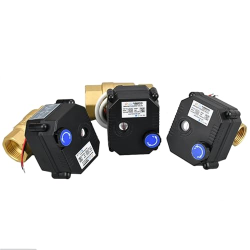 Válvula de bola motorizada DN15 de 12V con interruptor manual de latón 7