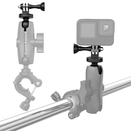 Image of 1 inch Ball Mount Adapter for Insta360 One X2, X, One R, RS, GO 2, GoPro Hero, Compatible with RAM Ball Head Mounts B Size Double Socket Arm