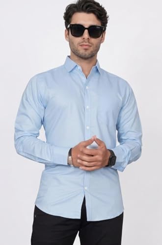 Image of Diverse Men's Solid Formal Shirt | Premium Poly Cotton Full Sleeve Regular Fit Shirt for Men | Stylish Office, Business & Casual