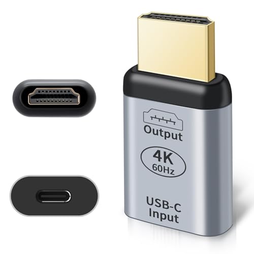 RUIZHI USB C to HDMI Adapter, 4K@60Hz - USB C to HDTV/DP Adapter for MacBook, Windows, Android, Phone & More, Type C 3.1 Gen2, Aluminium